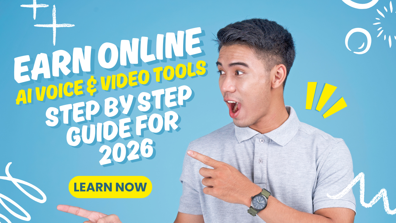 Read more about the article Earn Online with AI Voice & Video Tools: Step by Step Guide for 2026